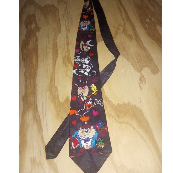 Vintage Looney Tunes Mania Tie 1993 - Picture 1 of 3